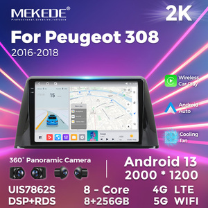 MEKEDE MS Android Pantalla <span class=keywords><strong>Mp3</strong></span> Reproductor de vídeo para coche Radio 9 pulgadas para Peugeot 308 2017-2019 - Product Image 3