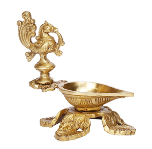 Asombroso pájaro enorme Kuber latón Akhand Jyoti Diya último diseño Religuo Jyoti Diya a precio de mayorista y directo de fábrica - Product Image 4