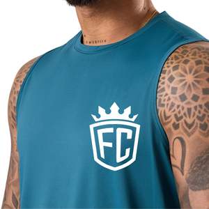 Débardeur de sport teal pour homme, sans manches, léger, respirant, vêtements de sport pour l'entraînement, le fitness et les sports - Product Image 3