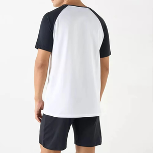 Ensemble T-shirt et short personnalisé 2026 en coton pour homme – Ensemble respirant en coton pour homme - Product Image 2