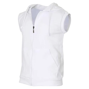Servicio OEM de Fabricante, Sudadera con Capucha de Mezcla de Algodón, Talla Estadounidense Personalizada, Ropa de Calle de Invierno para Hombre, Sin Mangas - Product Image 4