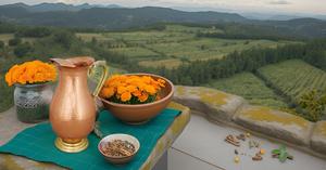 Vaisselle en métal cuivre indien fabriqué à la main Pichet à eau en métal Mugal Pichet à boire pour les avantages ayurvédiques - Product Image 4