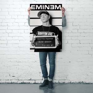 Modern Style Eminem <b>Poster</b> Verbrecherkartei Design Made of Paper - Product Image 1
