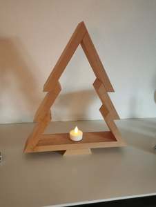 ต้นคริสต์มาสทำจากไม้ที่แขวนในร่มและกลางแจ้งที่วางบนโต๊ะสำหรับสวนบ้านต้นคริสต์มาสของตกแต่งงานปาร์ตี้เทศกาล - Product Image 6