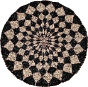 Mantel Individual redondo de cristal negro directo de fábrica, producto de cocina, tapete decorativo para mesa de comedor, fiestas interiores, bodas - Product Image 1