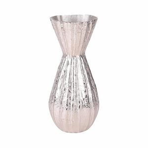 Pot de fleurs en aluminium plaqué argent fait à la main Accessoires de décoration intérieure Vase décoratif de luxe - Product Image 2