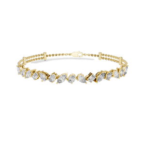 Bracelet tennis en diamant de laboratoire 1,04 carats, coupes marquise, ronde et émeraude, or 18 carats, 14 carats, 10 carats et argent 925, rose, jaune, blanc - Product Image 3