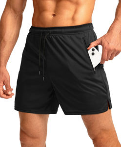 Shorts de sport décontractés pour hommes en velours côtelé, séchage rapide, respirant, polyester/coton écologique, shorts de course d'entraînement, personnalisés - Product Image 6