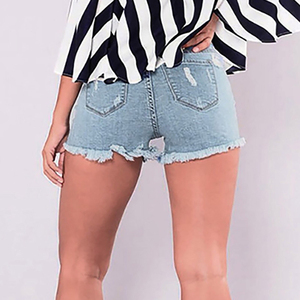 Women's Summer Casual Trendy High Street Mid Waist Loose Fit Denim <b>Shorts</b> Plus Size Breathable Quick Dry Anti-Wrinkle Knitted - Product Image 2