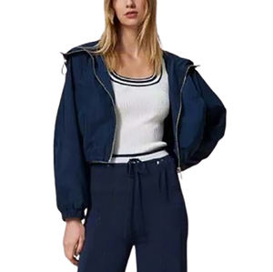 Nouvelle veste coupe-vent matelassée à capuche imprimée pour femme 2025, imperméable, en polyester écologique, softshell, streetwear d'hiver - Product Image 3