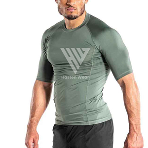 T-shirts de sport de haute qualité à prix imbattables, rashguards pour l'entraînement et la pratique du BJJ, rashguard à manches courtes en faible quantité minimale de commande - Product Image 3