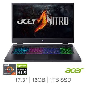 แล็ปท็อปเกมมิ่ง Acer-Nitro 17 คุณภาพสูงสุด ซีพียู AMD Ryzen 7 7840HS Octa-Core การ์ดจอ NVIDIA GeForce RTX 4050 ราคาประหยัด ปรับแต่งได้ - Product Image 4