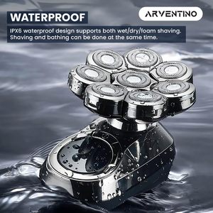 Kit de Afeitado Eléctrico 6 en 1 con Alimentación USB para Hombre, con Pantalla LED, Inalámbrico, Portátil e Impermeable IPX7 - Product Image 4