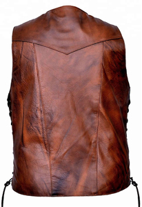 Conception personnalisée professionnel confortable tissu hommes vêtements de plein air gilet en cuir moto hiver gilets sans manches prix bon marché - Product Image 2