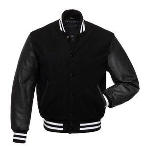 OEM Genuine Cow Skin <b>Leather</b> Varsity <b>Jacket</b> for <b>Men</b> & Women High Street Wool Patches Embroidery CollegeBaseballjacket for <b>men</b> - Product Image 1