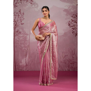 Indian Boutique más vendido elegante Sari tela viscosa secuencia exclusiva trabajo Sari blusa elegante Ropa Étnica de lujo - Product Image 1