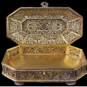 Boîte à noix de betel vintage en laiton avec poignée à serrure, fabriquée en laiton de haute qualité à prix de gros en provenance d'Inde - Product Image 2