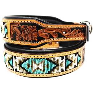 Collar de perro de cuero acolchado suave diseño hecho a mano a bajo precio - Product Image 1