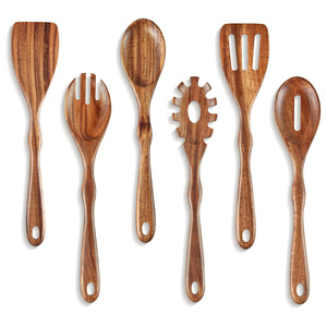 Wood spatula <b>set</b> for <b>non</b> <b>stick</b> <b>cookware</b> ecofriendly wooden spatulas multi-functional cooking utensils - Product Image 3