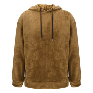 Ensemble de survêtement en velours pour homme, taille petite, deux pièces, 100% coton, sweat-shirt à capuche zippé, streetwear numérique - Product Image 5