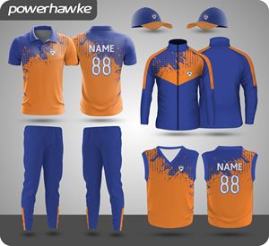 100% uniforme de cricket Jersey de manga corta con pantalones de estilo de cuello cómodo pantalones ropa de cricket Premium - Product Image 2