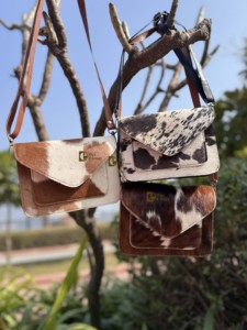 Sac à bandoulière en cuir véritable de vachette, fourrure, élégant, nouvelle arrivée, sac à main, fourrure de vache, bohème, sac multi-usages pour femmes - Product Image 5