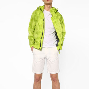 Chaqueta cortavientos de invierno de primera calidad para hombre, anorak de lona estampado con cuello levantado y cremallera, aspecto elegante desteñido - Product Image 3