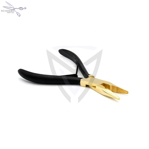 Black and Gold Professional <b>Hair</b> <b>Extensions</b> <b>Tools</b> Loop Chain Hook and Loop Human <b>Hair</b> <b>Extension</b> Fitting & Removal Pliers - Product Image 4