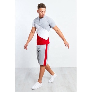 Chándal de verano de algodón 100% personalizado de estilo informal Unisex para hombre, camiseta bordada de 2 piezas, pantalones cortos, conjuntos gemelos, patrón sólido Terry - Product Image 2