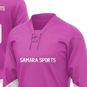 Aceptar diseños personalizados Jersey de hockey Entrenamiento juvenil Camisetas de hockey sobre hielo Sublimación Camisetas de equipo de manga completa - Product Image 2