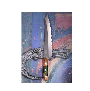 Couteau à manche en résine et bois forme différente Couteau à beurre pour résine couleur rose clair poignée couteau à chocolat utilisation - Product Image 3