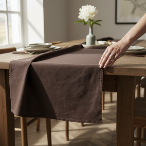 Natural linen <b>tablecloth</b> 140x180cm. Soft texture, eco friendly durable ideal for weddings restaurants, and stylish home dining - Product Image 5