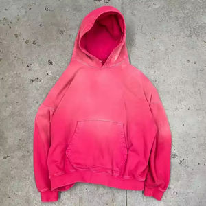 Sun fade Effect Oversized Boxy Fit Hoodies Hombres Streetwear Hoodies Custom Hood Distressed Fabricantes de alta calidad personalizados - Product Image 3