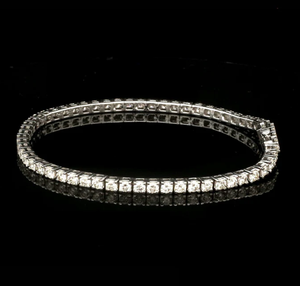Alta calidad 925 plata esterlina 2mm 3mm Moissanite diamante tenis pulsera estilo Hip Hop Pass Diamond Tester para mujeres niñas - Product Image 1
