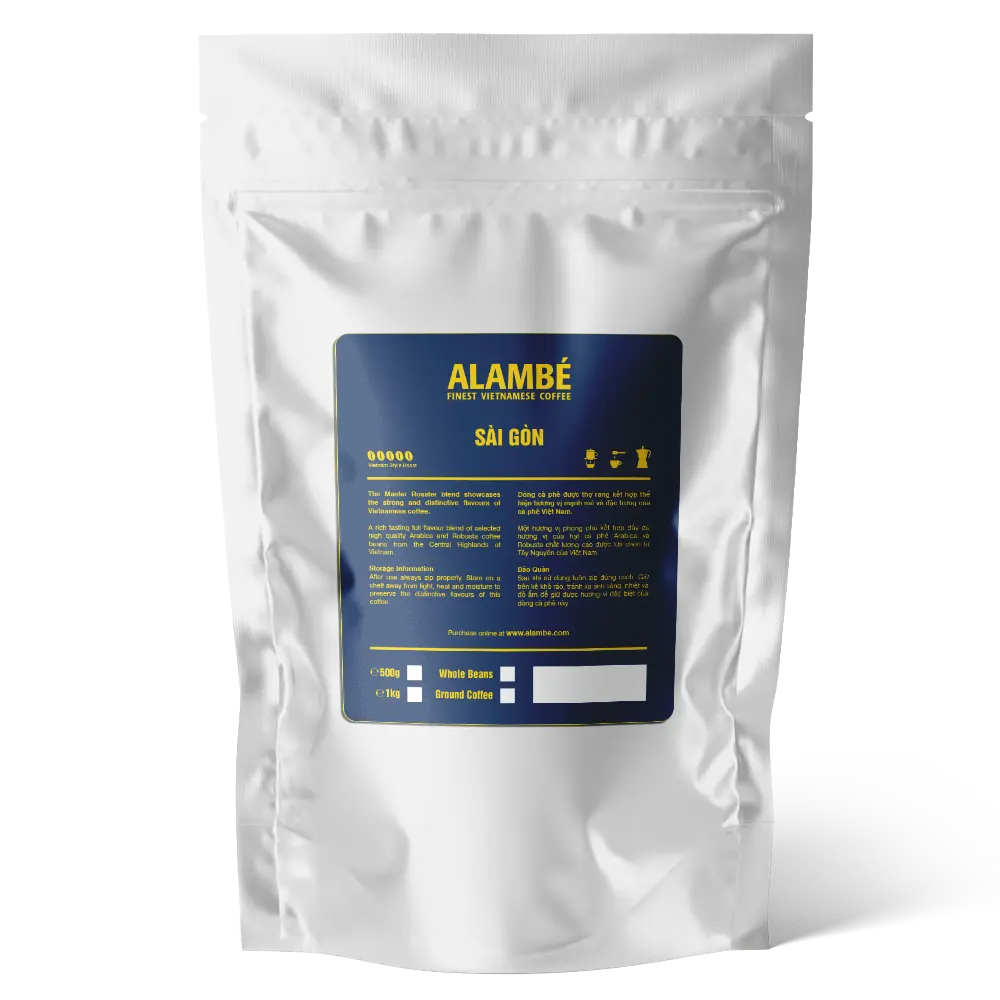 High Quality Pure Arabica & Robusta Liberica Taste Alambe Sai Gon Ground Coffee 1kg Low Caffeine Content Origin From Vietnam