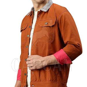 Vestes en jean personnalisables 100% coton pour hommes High Street Style Ripped Washed Street Wear - Product Image 1