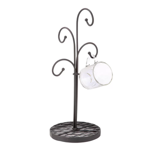 4 Hook <b>Mug</b> <b>Tree</b> High Quality New Modern Luxury Design Bulk Quantity Kitchenware Living Room Foldable Iron Hot Selling Wholesale - Product Image 4