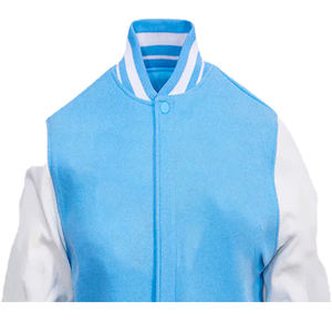 Chaqueta Varsity de Piel de Oveja Genuina Personalizada al por Mayor de Fábrica, Diseño OEM, Transpirable, Resistente al Viento, de Alta Calidad para Hombre - Product Image 2
