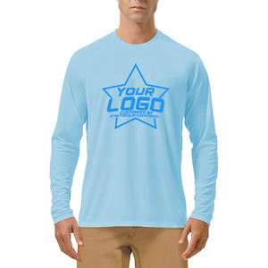 Sun Shirt UPF 50+ Men's Fishing Shirt Long Sleeve UV Protection <b>Hoodie</b> Rash Guard for Swimming Running Hiking Light - Product Image 1