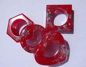 Anneaux de serviette en résine, restaurant, mariage, fête, décoration de table, fabrication artisanale, anneaux de serviette en résine personnalisés - Product Image 2