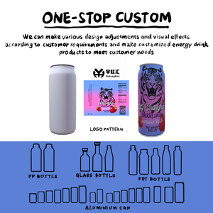 Commercio all'ingrosso della fabbrica di massa personalizzabile Logo Ginseng a basso contenuto di zucchero taurina frutta aromatizzata energia stimolando bevande in scatola di imballaggio - Product Image 4
