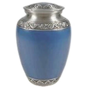 High Quality Brass Cremation <b>Keepsake</b> Urns With Engraving Pewter And Royal Blue Color Finished <b>For</b> Human <b>Ashes</b> - Product Image 6