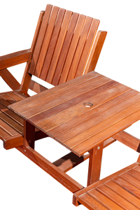 Banc de jardin personnalisé en bois massif de style farmhouse moderne, 2 places, écologique, durable, résistant à l'eau, pour usage extérieur, patio, parc, hôtel - Product Image 5