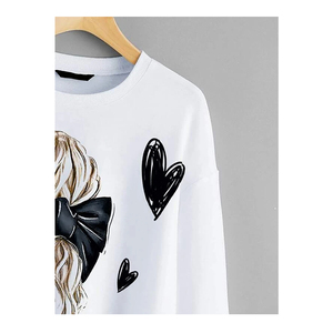 Nuevo diseño Otoño Invierno mujeres sudaderas poliéster duradero calentado mujeres sudadera pulóver cuello redondo impreso sudadera - Product Image 3