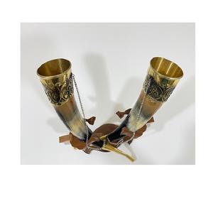 Viking Vibes Genuine Handcrafted Drinking Horn for Beer or Wine Christmas Occasion with <b>Stand</b> Leather Strap Affordably Priced - Product Image 1