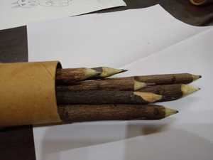 Lápices Ecológicos Hechos a Medida con Madera de Neem Reciclada, Juego Promocional con Logotipo Impreso y Grabado - Product Image 5