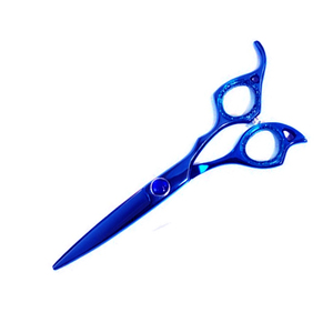 Ciseaux de coupe de cheveux professionnels Nevi couleur bleue enduit poignée fantaisie pour ciseaux de Salon de coiffure de barbier pour Salon - Product Image 3