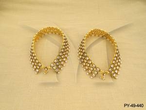 Traditional Antique Polki <b>Anklet</b> <b>for</b> <b>Women</b> Stylish Ethnic Wear <b>for</b> Weddings and Festive Events - Product Image 4