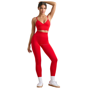 Nuevo Conjunto de Yoga para Mujer, 100% Algodón, Transpirable, Diseño Sólido Personalizable, Alta Calidad, Moda en Tendencia, Precio - Product Image 5