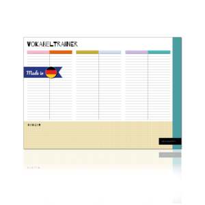 Vocabulary Trainer <b>Desk</b> Pad DIN A2-42x59.4 cm Tear-off Sheets for Pupils Students & Language Learners - Product Image 1